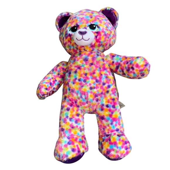BABW Build A Bear Workshop Confetti Dots Plush Bear-17 in-GUC - Picture 1 of 4